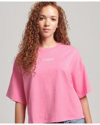 Superdry - Micro Logo Embroidered Boxy T-shirt - Lyst