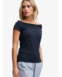 Superdry - & Co Athletic Essentials Off Shoulder Top - Lyst