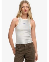 Superdry - & Co Essential Logo Strapless Racer Vest Top - Lyst