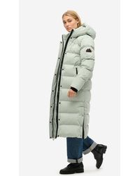 Superdry - Classic Microfibre Longline Puffer Coat - Lyst