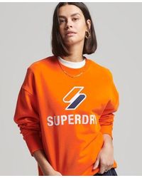 Superdry - Code Stacked Applique Oversized Crew Sweatshirt Denver - Lyst