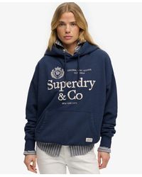 Superdry - & Co Luxe Casual Embroidered Relaxed Hoodie - Lyst