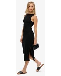 Superdry - & Co Jersey Twist Back Midi Dress - Lyst