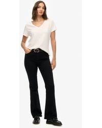 Superdry - & Co Organic Cotton Mid Rise Flare Jeans - Lyst