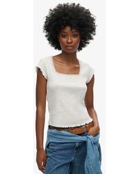 Superdry - & Co Athletic Essentials Square Neck Top - Lyst