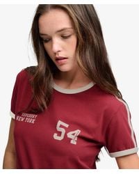 Superdry - & Co Athletic Essentials Stripe T-shirt - Lyst