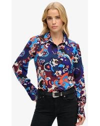 Superdry - & Co Ladies Floral Print Printed Fitted 70s Shirt - Lyst