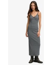 Superdry - Stripe Ribbed Jersey Maxi Dress - Lyst