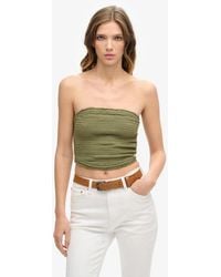 Superdry - & Co Smocked Bandeau Top - Lyst