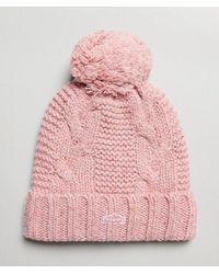Superdry - & Co Cable Knit Bobble Beanie - Lyst