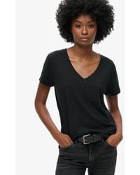 Superdry - & Co Classic Slub Embroidered V-neck T-shirt - Lyst