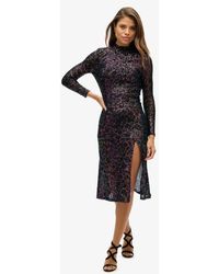 Superdry - & Co Backless Sequin Midi Dress - Lyst