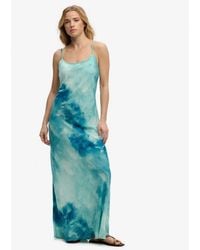 Superdry - Printed Maxi Slip Dress - Lyst