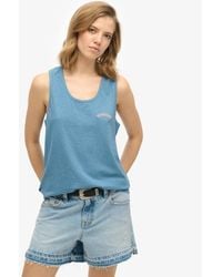 Superdry - Essential Logo Garment Dye Vest Top - Lyst