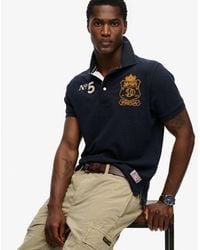Superdry - Double Emblem Jersey Short Sleeve Rugby Polo Top - Lyst