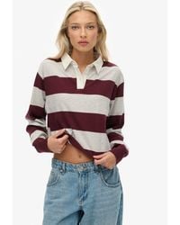 Superdry - Athletic Essentials Gestreept Rugby Shirt - Lyst