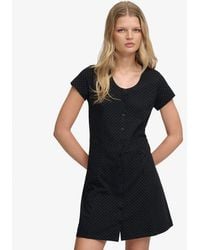Superdry - & Co Button Through Short Sleeve Mini Dress - Lyst