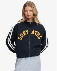 Superdry - Athletic Essentials Applique Loose Zip Track Top - Lyst