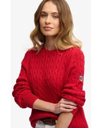 Superdry - & Co Slouchy Cable Knit Jumper - Lyst