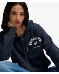 Superdry - & Co Athletic Essential Relaxed Crop Zip Hoodie - Lyst