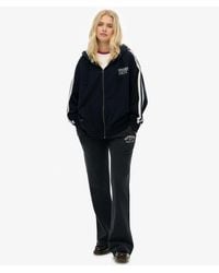 Superdry - Athletic joggingbroek Met Wijde Pijpen En Borduursel - Lyst