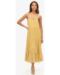 Superdry - & Co Cotton Vintage Lace Cami Maxi Dress - Lyst