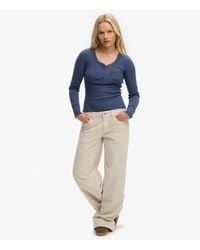 Superdry - Mid Waist Baggy Mini Cord Pants - Size: 30/30 - Lyst