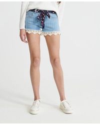 Superdry - Lace Hot Shorts - Lyst
