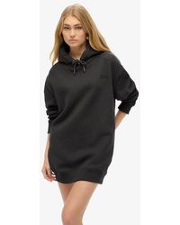 Superdry - & Co Cotton Long Sleeve Essential Hoodie Dress - Lyst