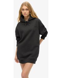 Superdry - Cotton Long Sleeve Essential Hoodie Dress - Lyst