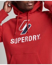 Superdry - Stacked Applique Logo Hoodie Risk - Lyst