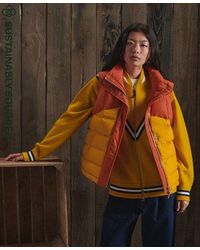 Superdry - Dry Down Gilet Rust Mix - Lyst