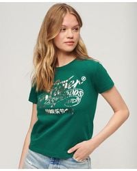 Superdry - Dames t-shirt à motif workwear scripted - Lyst