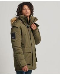 Superdry - Faux Fur Hooded Everest Parka Jacket - Lyst
