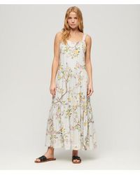 Superdry - & Co Floral Print Woven Tiered Maxi Dress - Lyst