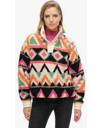 Superdry - & Co Classic Colourblock Super Soft Printed Henley Jumper - Lyst