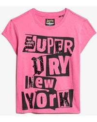 Superdry - & Co Embellished Punk Cap Sleeve T-shirt - Lyst
