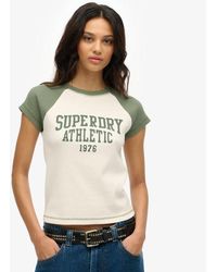 Superdry - & Co Athletic Essentials Raglan Cap Sleeve T-shirt - Lyst