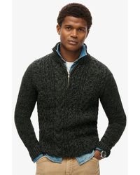 Superdry - & Co Jacob Cable Knit Half Zip Jumper - Lyst