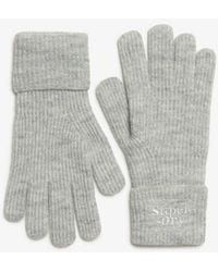 Superdry - & Co Ribbed Soft Rib Knit Gloves - Lyst