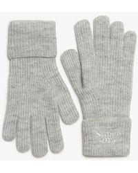 Superdry - Ribbed Soft Rib Knit Gloves - Lyst