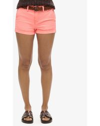 Superdry - & Co Ladies Slim Fit Logo Patch Chino Hot Shorts - Lyst