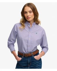 Superdry - & Co Slim Oxford Button Down Long Sleeve Shirt - Lyst