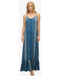 Superdry - Printed Maxi Beach Cami Dress - Lyst