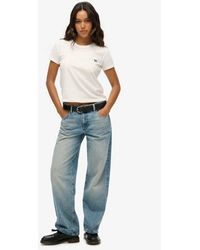 Superdry - & Co Mid Rise Wide Leg Jeans - Lyst