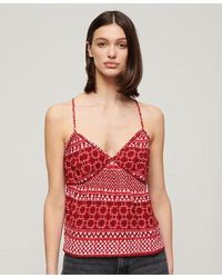 Superdry - Printed Woven Cami Top - Lyst
