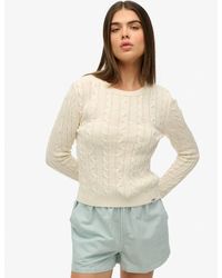 Superdry - & Co Essentials Slim Cable Jumper - Lyst