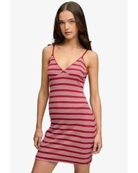 Superdry - & Co Stripe Ribbed Jersey Mini Dress - Lyst
