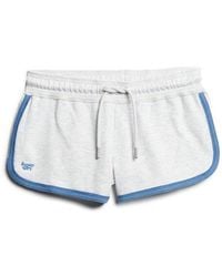 Superdry - & Co Ladies Striped Athletic Essential Logo Racer Shorts - Lyst
