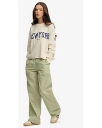 Superdry - & Co Mini Check Cotton Trousers - Lyst